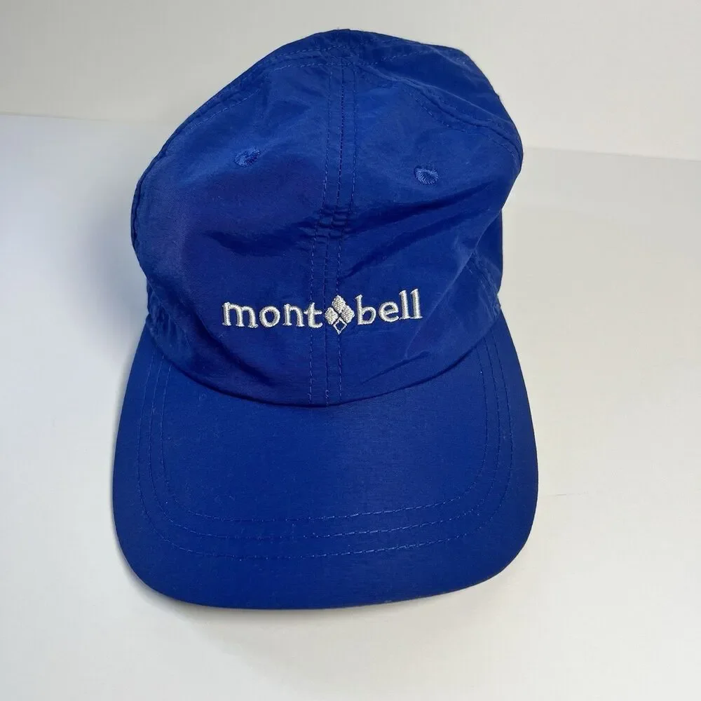 mont-bell Blue Solid Baseball Cap Adjustable Embroidered Logo Kids Size